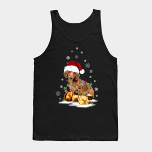 Dachshund Christmas Light Dog Lovers Funny Gifts Tank Top